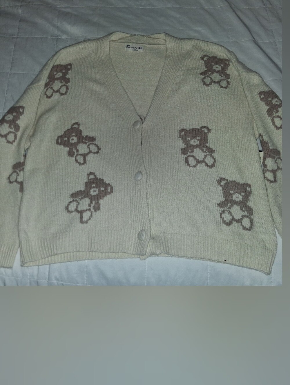 No Boundaties Cardigan Sweater - Teddy Bear - Almond - XL